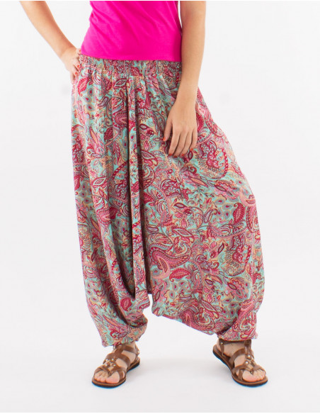 Sarouel poliester 3 en 1 estampado road dorado