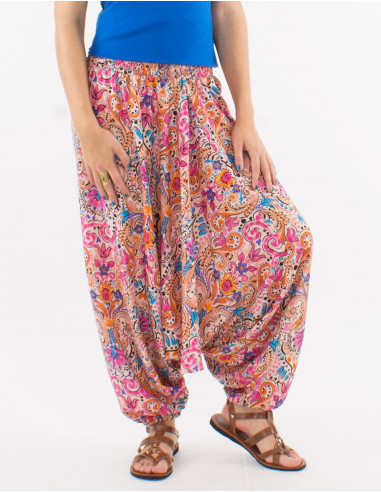 Sarouel poliester 3 en 1 estampado acuarela