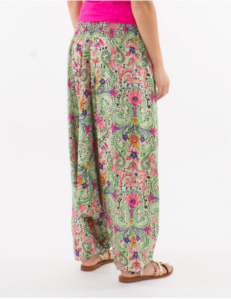 Sarouel poliester 3 en 1 estampado acuarela