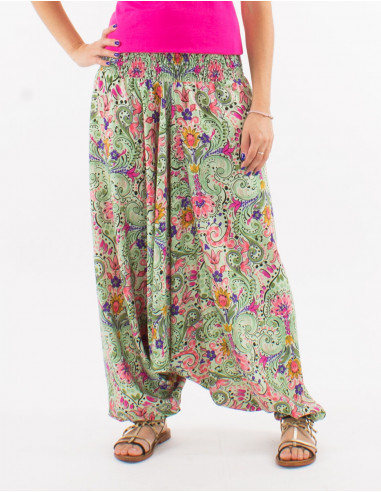 Sarouel poliester 3 en 1 estampado acuarela