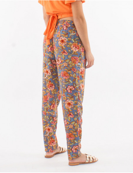 Pantalon viscosa talla eslastica estampado agra
