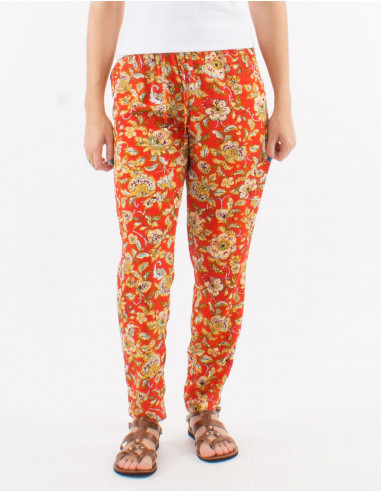 Pantalon viscosa talla eslastica estampado agra