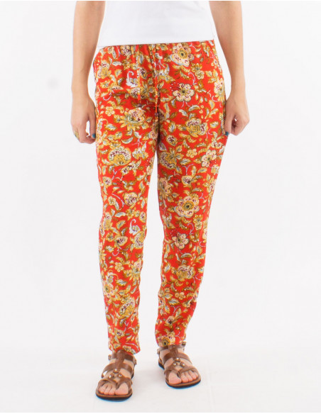 Pantalon viscosa talla eslastica estampado agra