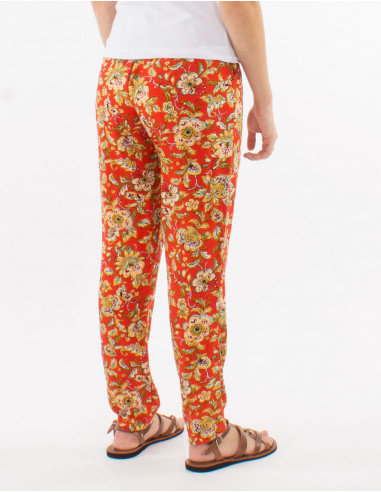 Pantalon viscosa talla eslastica estampado agra