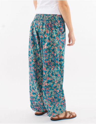 Pantalon poliester 2 bolsillos sari estampado