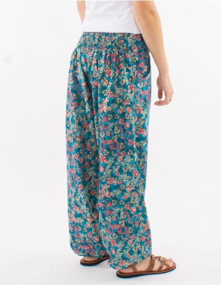 Pantalon poliester 2 bolsillos sari estampado