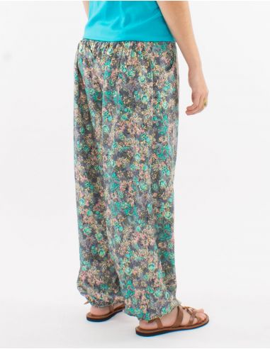 Pantalon poliester 2 bolsillos sari estampado