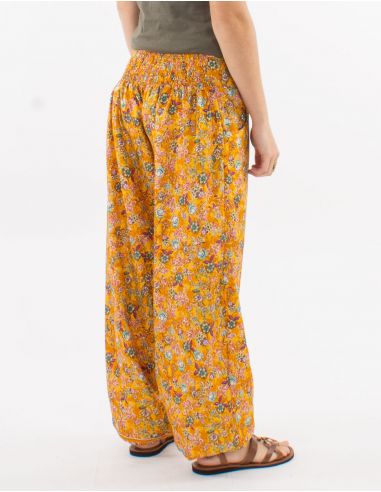 Pantalon poliester 2 bolsillos sari estampado