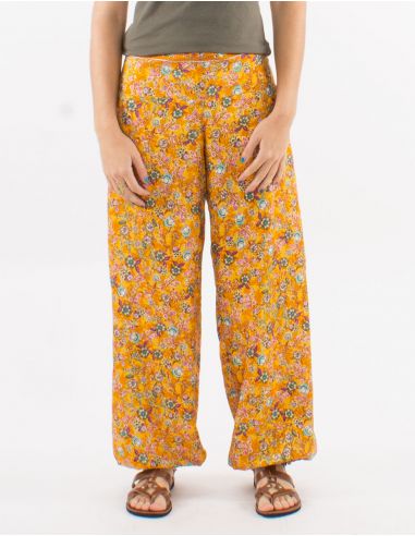 Pantalon poliester 2 bolsillos sari estampado