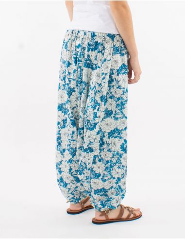 Sarouel algodon 3 en 1 estampado anemona