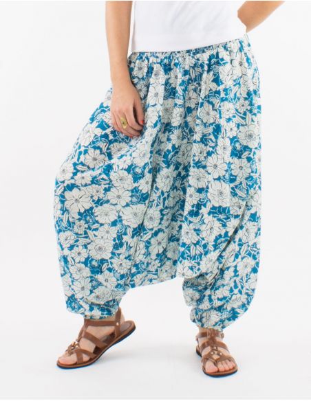 Sarouel algodon 3 en 1 estampado anemona