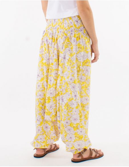 Sarouel algodon 3 en 1 estampado anemona