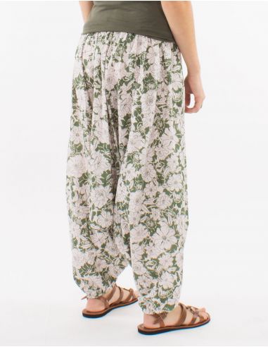 Sarouel algodon 3 en 1 estampado anemona