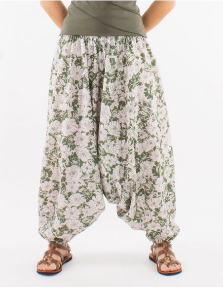 Sarouel algodon 3 en 1 estampado anemona