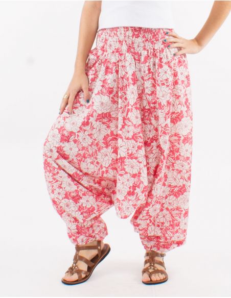 Sarouel algodon 3 en 1 estampado anemona