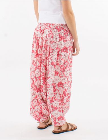 Sarouel algodon 3 en 1 estampado anemona