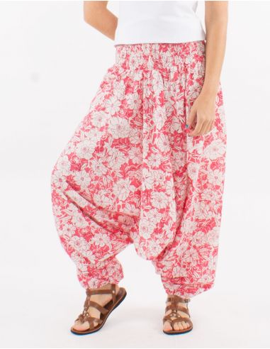 Sarouel algodon 3 en 1 estampado anemona