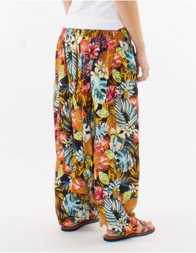 Sarouel viscosa 3 en 1 estampado jungla