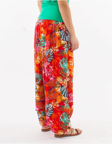 Sarouel viscosa 3 en 1 estampado jungla