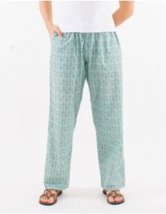 Pantalon algodon corte recto tallaeslastica estampado lucknow 2