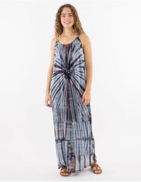 Vestido largo viscosa tie and dye