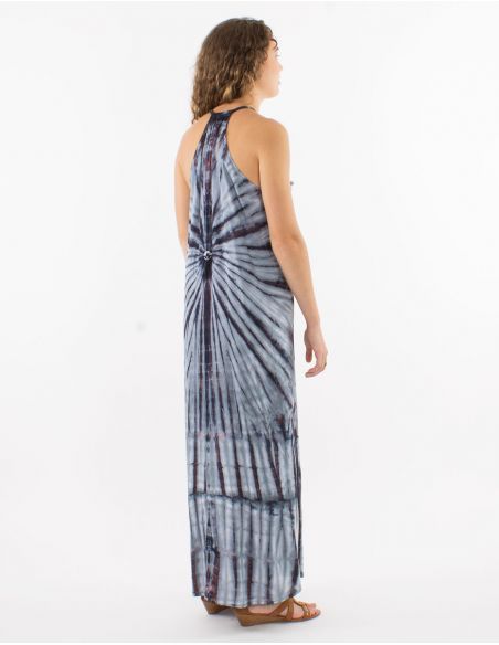 Vestido largo viscosa tie and dye