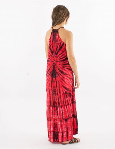 Vestido largo viscosa tie and dye
