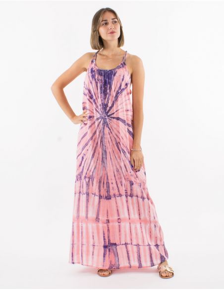 Vestido largo viscosa tie and dye