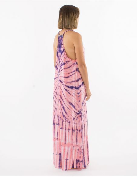 Vestido largo viscosa tie and dye