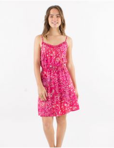 Vestido corto viscosa tirantesestampado influencia 2