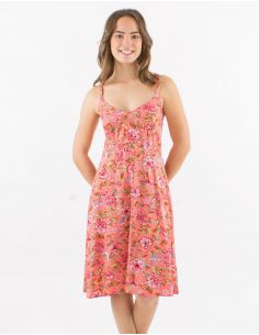 Vestido viscosa tirantes  smocke estampado agra 2