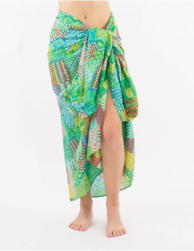 Sarong viscosa estampado etnico