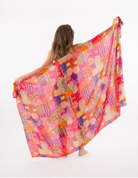 Sarong viscosa estampado etnico