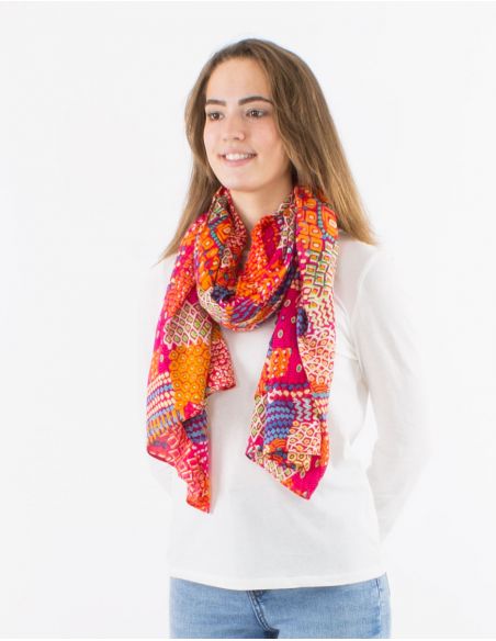 Sarong viscosa estampado etnico