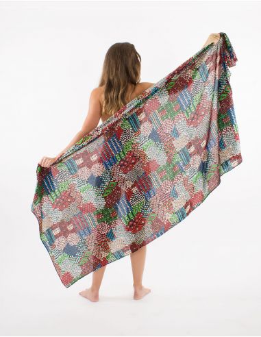 Sarong viscosa estampado etnico