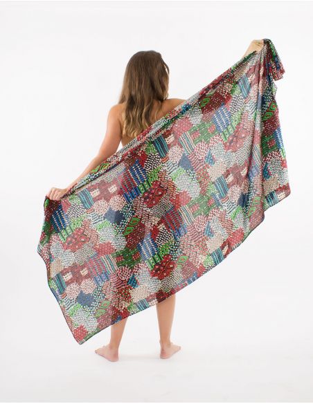 Sarong viscosa estampado etnico