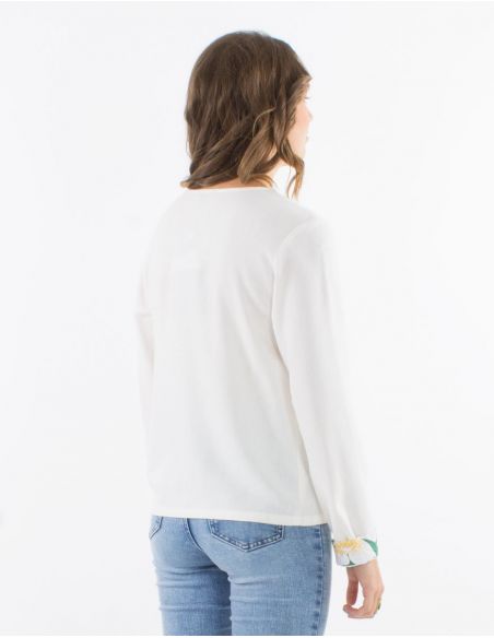 Chaqueta 70% viscosa 30% lino lisa mangas largas