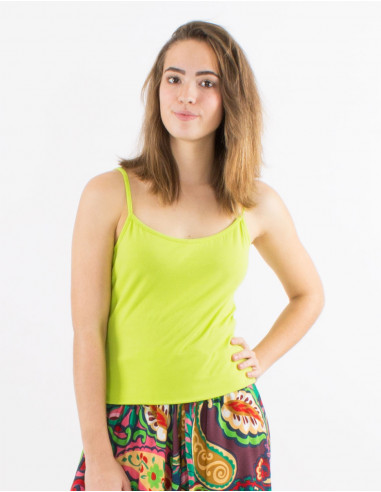 Camiseta 95% algodon 5% elastano tirantes lisa