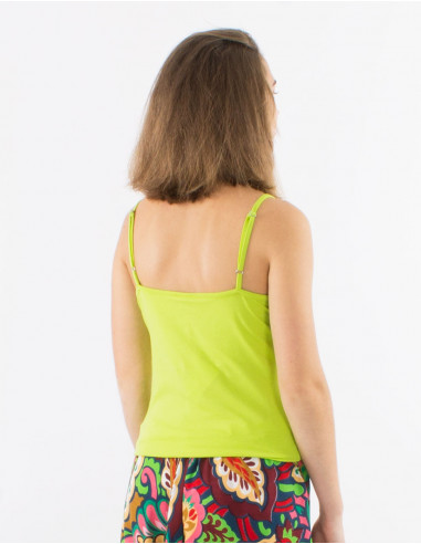 Camiseta 95% algodon 5% elastano tirantes lisa