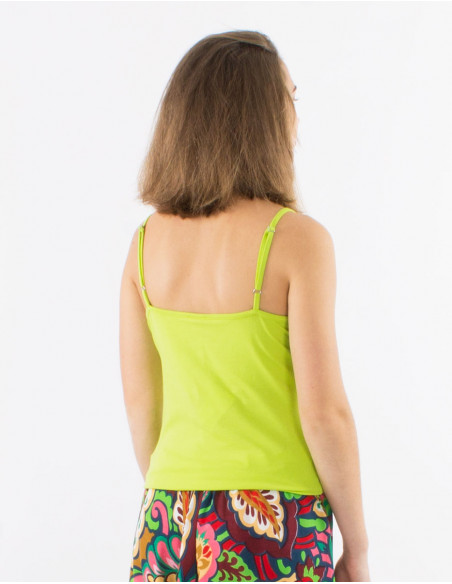 Camiseta 95% algodon 5% elastano tirantes lisa