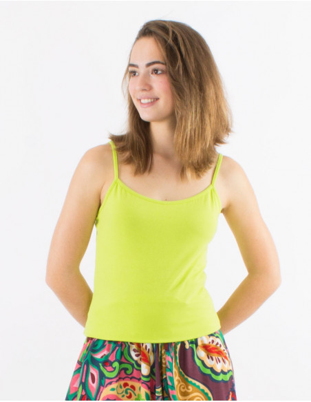 Camiseta 95% algodon 5% elastano tirantes lisa