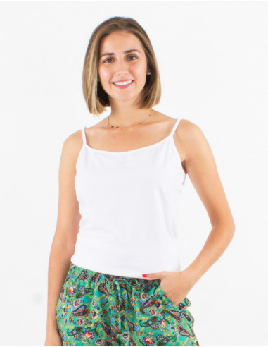 Camiseta 95% algodon 5% elastano tirantes lisa