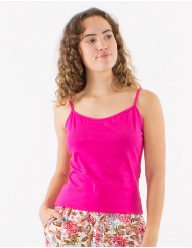 Camiseta 95% algodon 5% elastano tirantes lisa