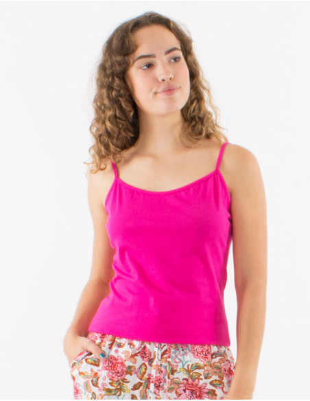 Camiseta 95% algodon 5% elastano tirantes lisa