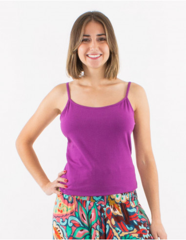 Camiseta 95% algodon 5% elastano tirantes lisa