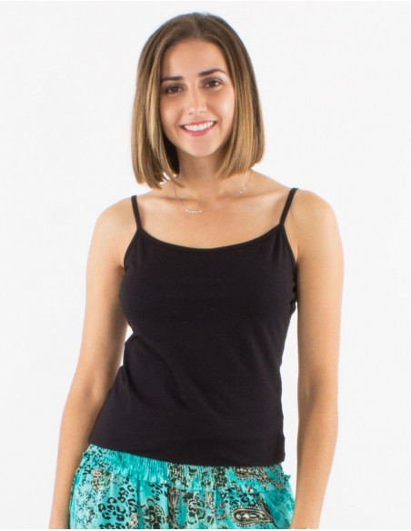 Camiseta 95% algodon 5% elastano tirantes lisa