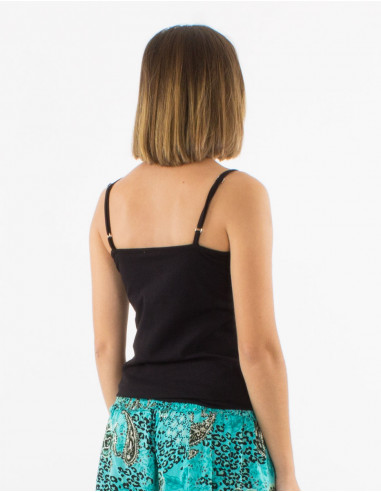 Camiseta 95% algodon 5% elastano tirantes lisa