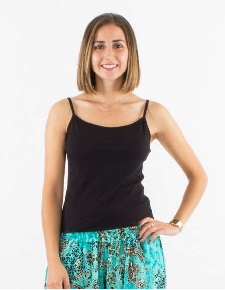 Camiseta 95% algodon 5% elastano tirantes lisa