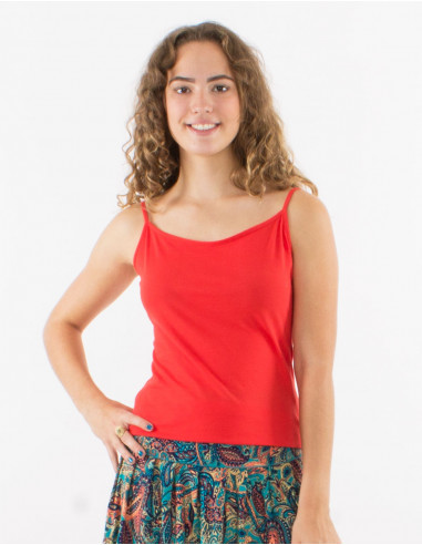 Camiseta 95% algodon 5% elastano tirantes lisa