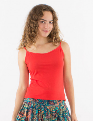 Camiseta 95% algodon 5% elastano tirantes lisa